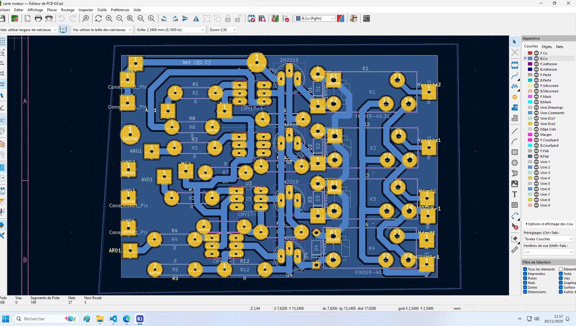 PCB carte moteur